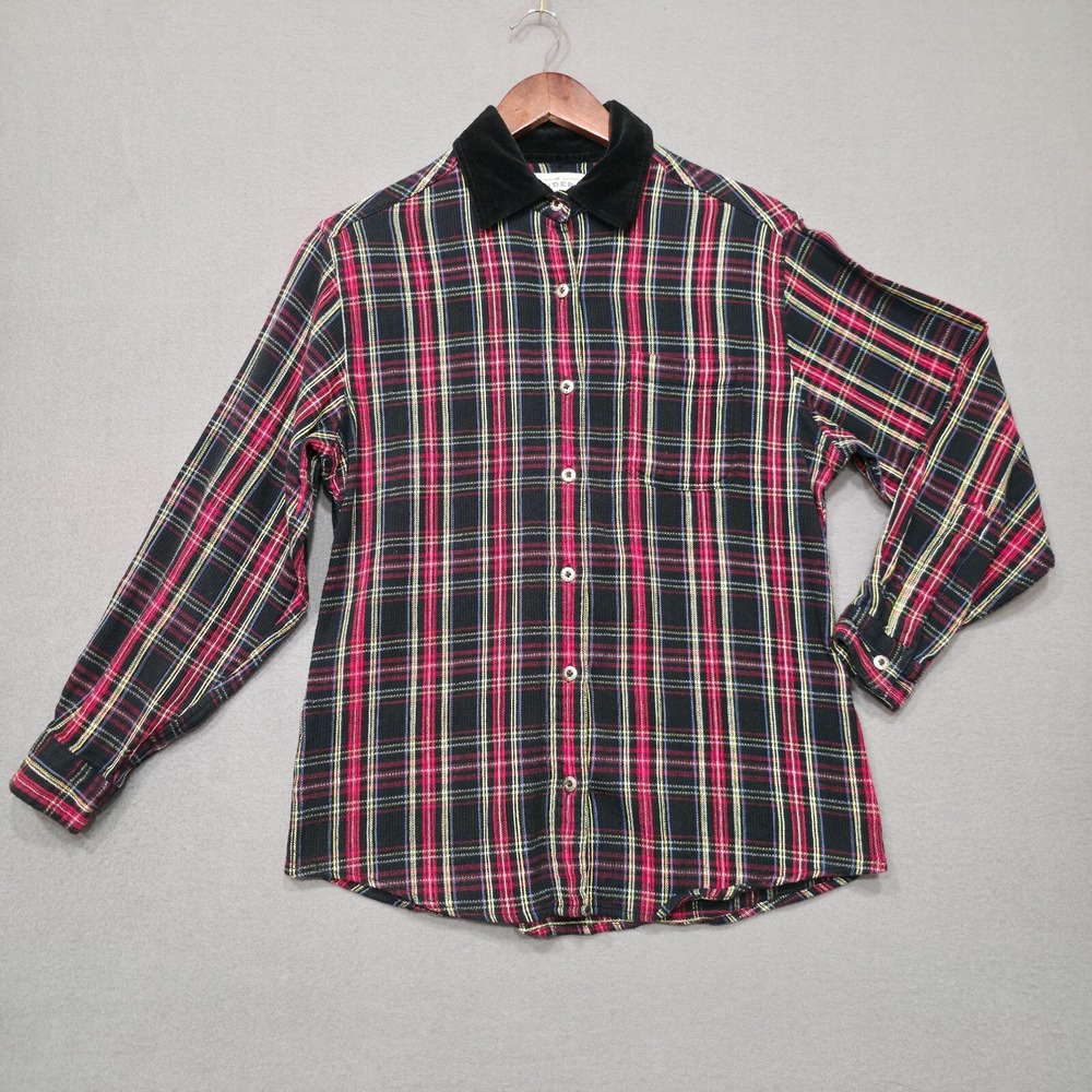 Vinatge Riders Womens Multicolor Long‎ Sleeve Metal Button Shirt Size M